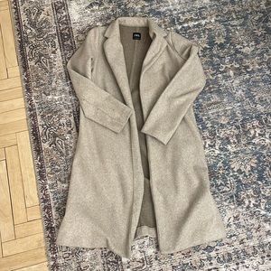 Zara cream long coat size small